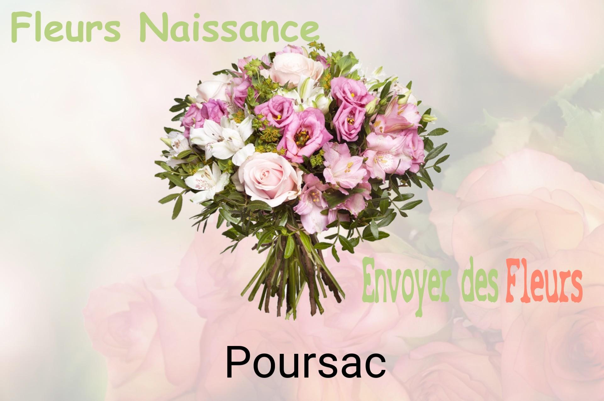 Bouquet de fleurs de naissance livré à Poursac