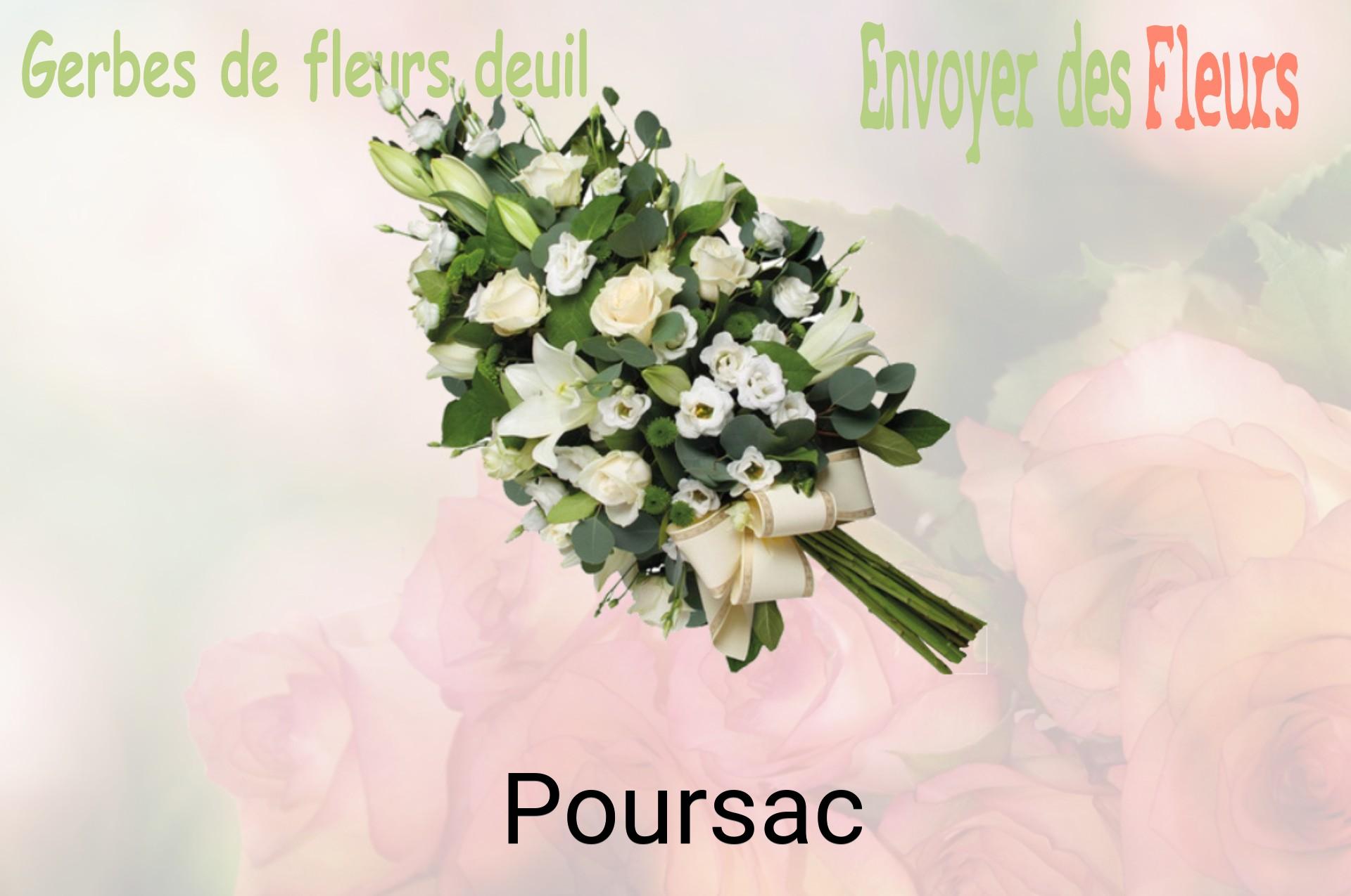 Gerbe de fleurs de deuil livrée à Poursac